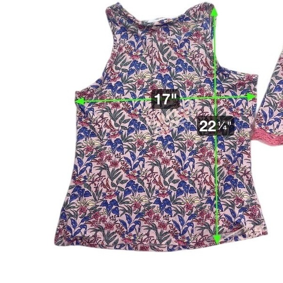 Honeydew Floral Pajama Set Tank Top Shorts Small S Excellent Condition - Picture 8 of 14